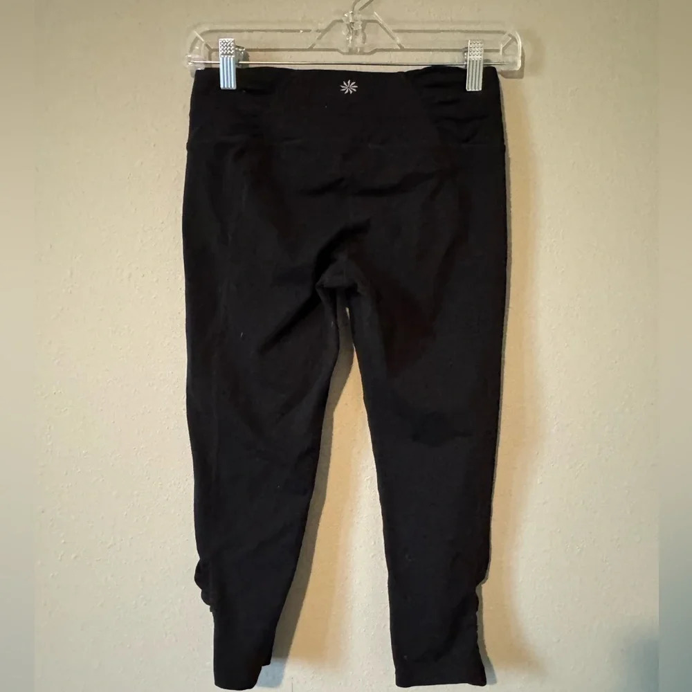 Athleta Small Ruched Leggings Black